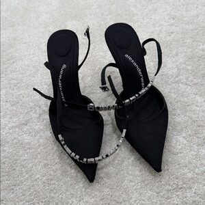 Alexander Wang Black Heels with Silver Accents